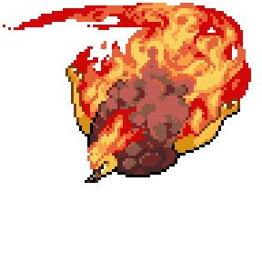A dark rocky creature wrapped in flames